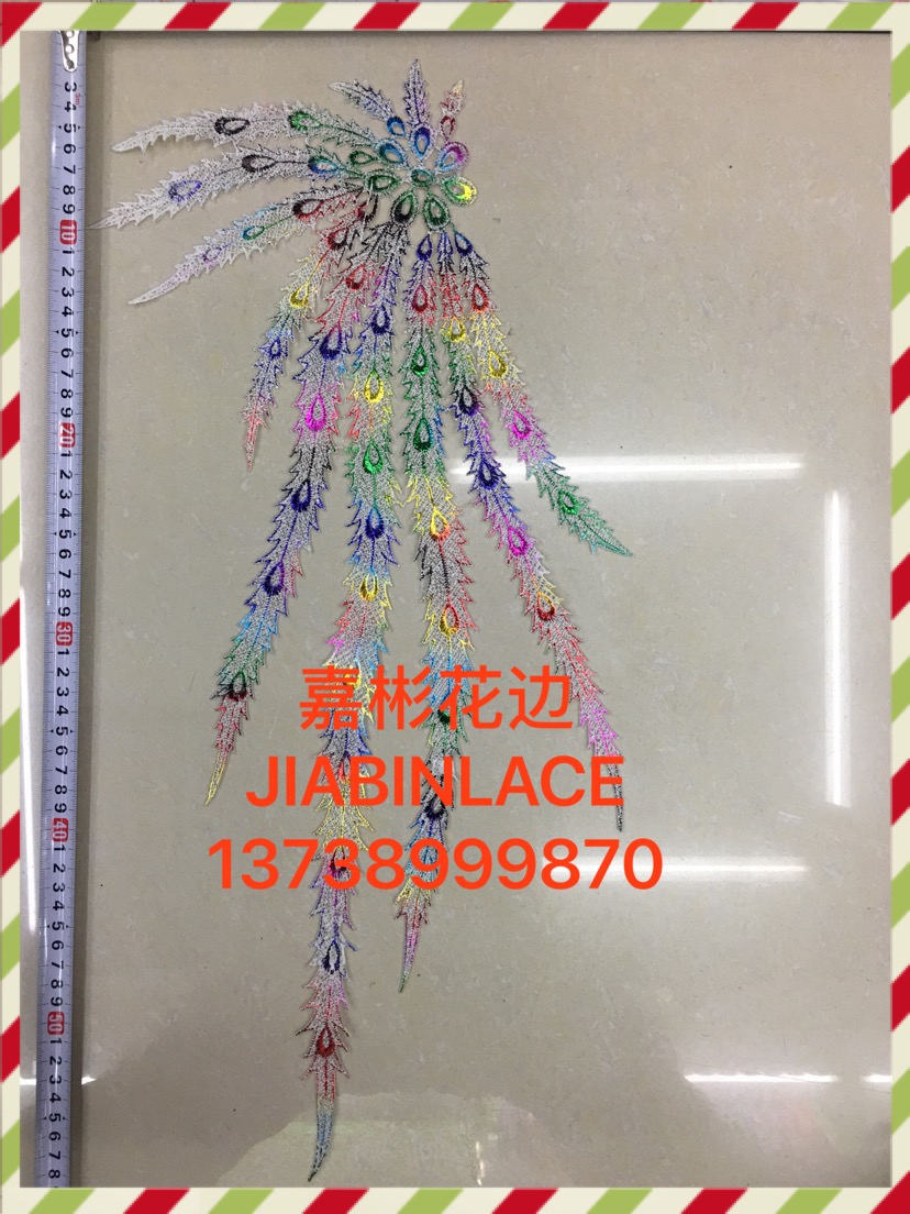 水溶刺绣 朵花 围巾 服装 裙子 打底裤 防晒衣 烫金花边细节图