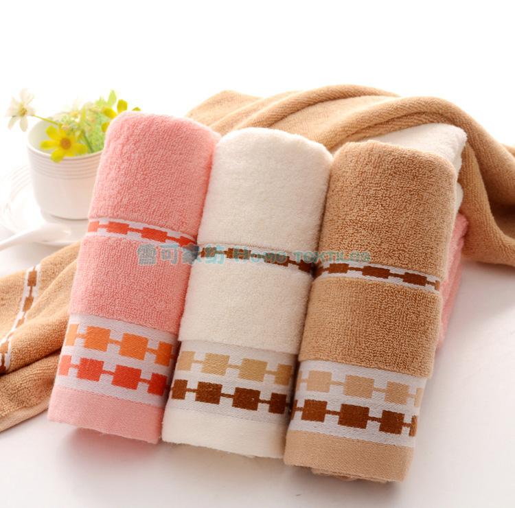 Pure cotton towel 32-ply plain jacquard supermarket delivery, thickened absorbent adult gift towel for foreign trade export details Picture