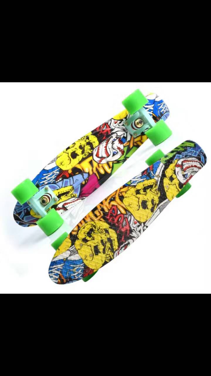 Fish board skateboard banana board adult four wheel skateboard big wheel road scooter double sided full figure