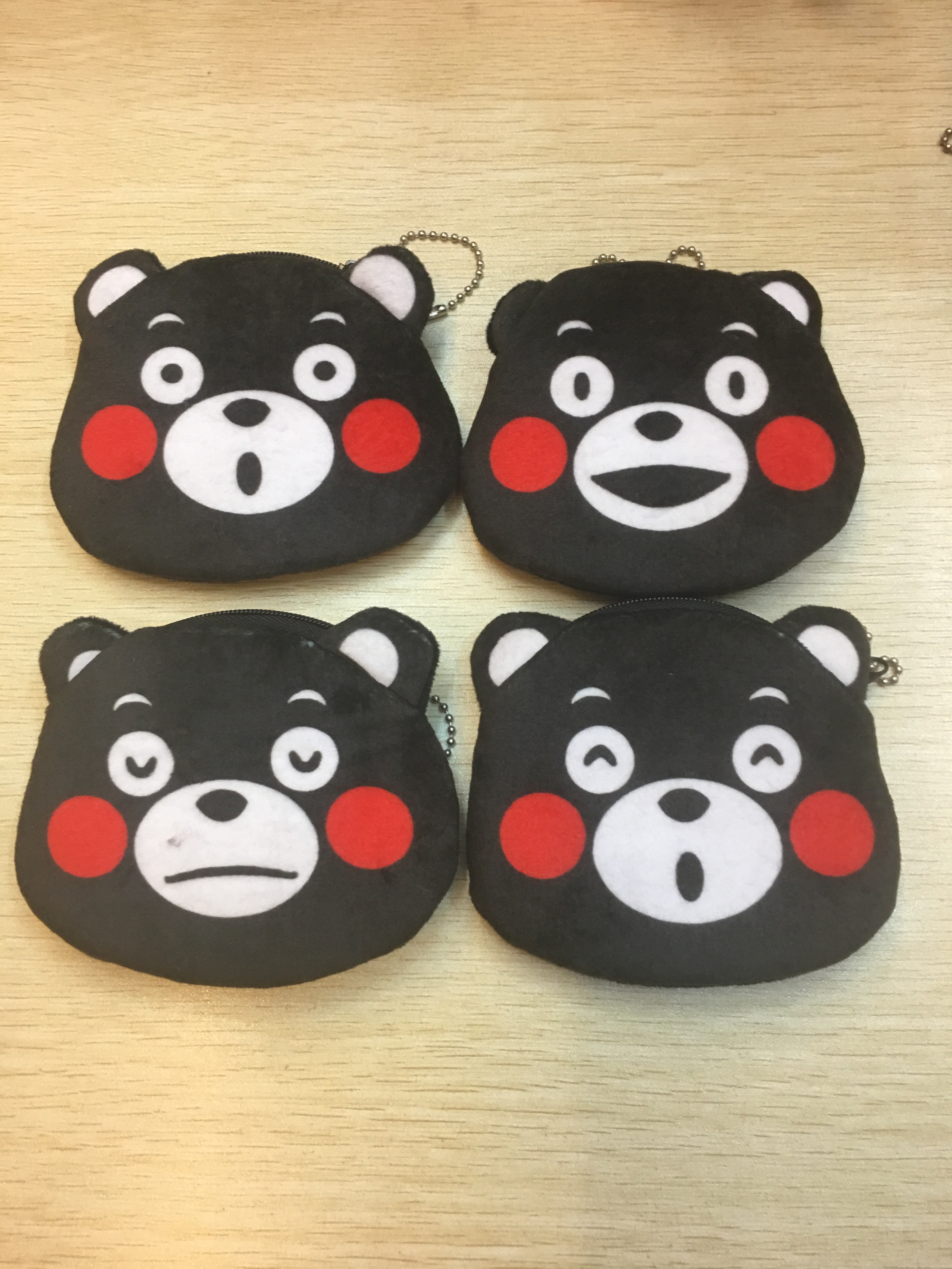 Emulated printed Kumamoto plush cartoon zero wallet small wallet coin bag thumbnail