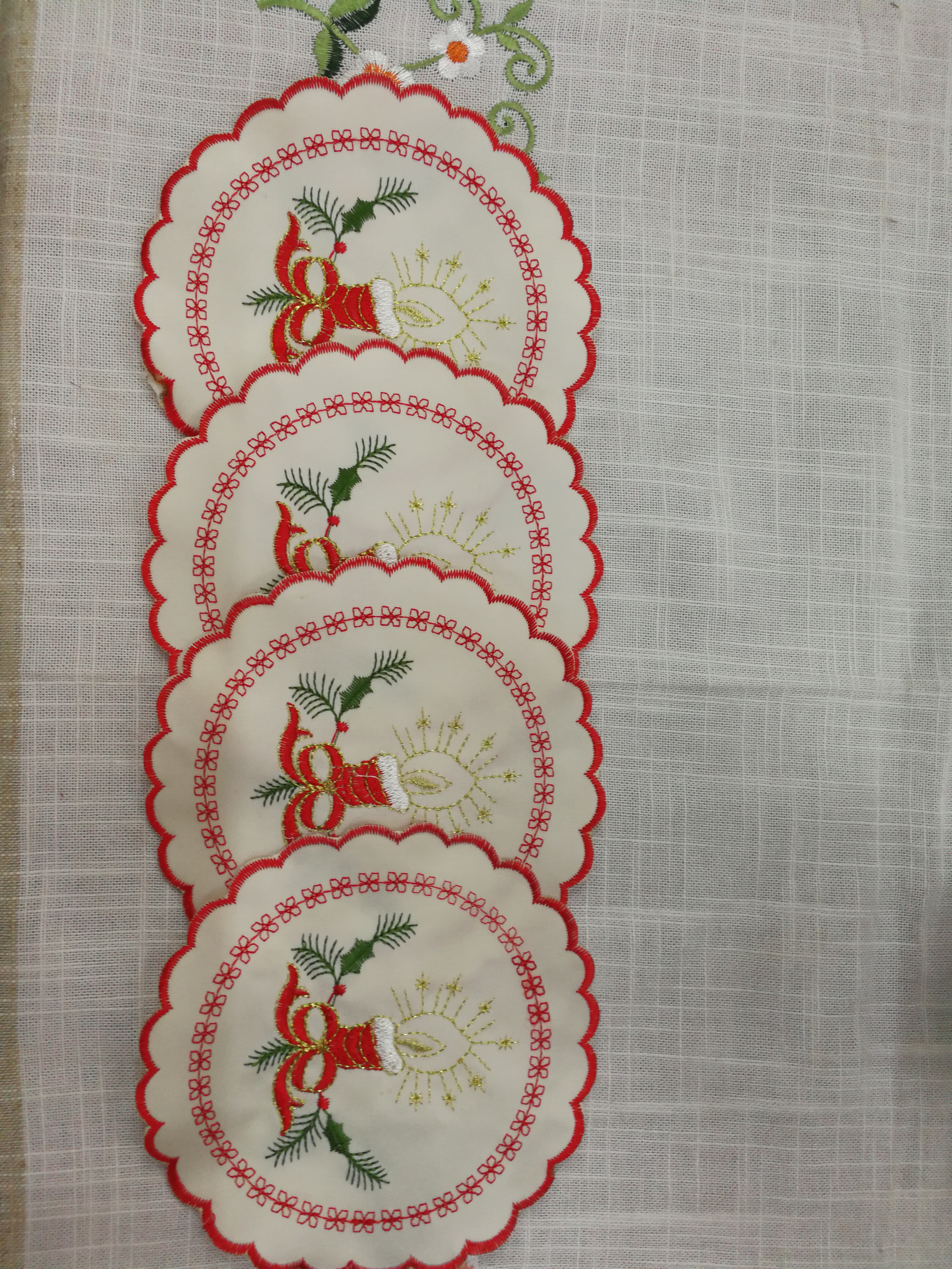 Original single embroidered coasters and tablecloths for export are on sale at low prices Specification image