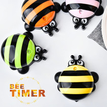 Yiwu good goods Mini bee Mechanical timer Cute home reverse timer with magnet timer