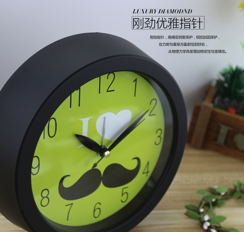 Fashion beard alarm clock creative alarm clock cartoon children's bedside alarm clock manufacturers wholesale Specification drawing