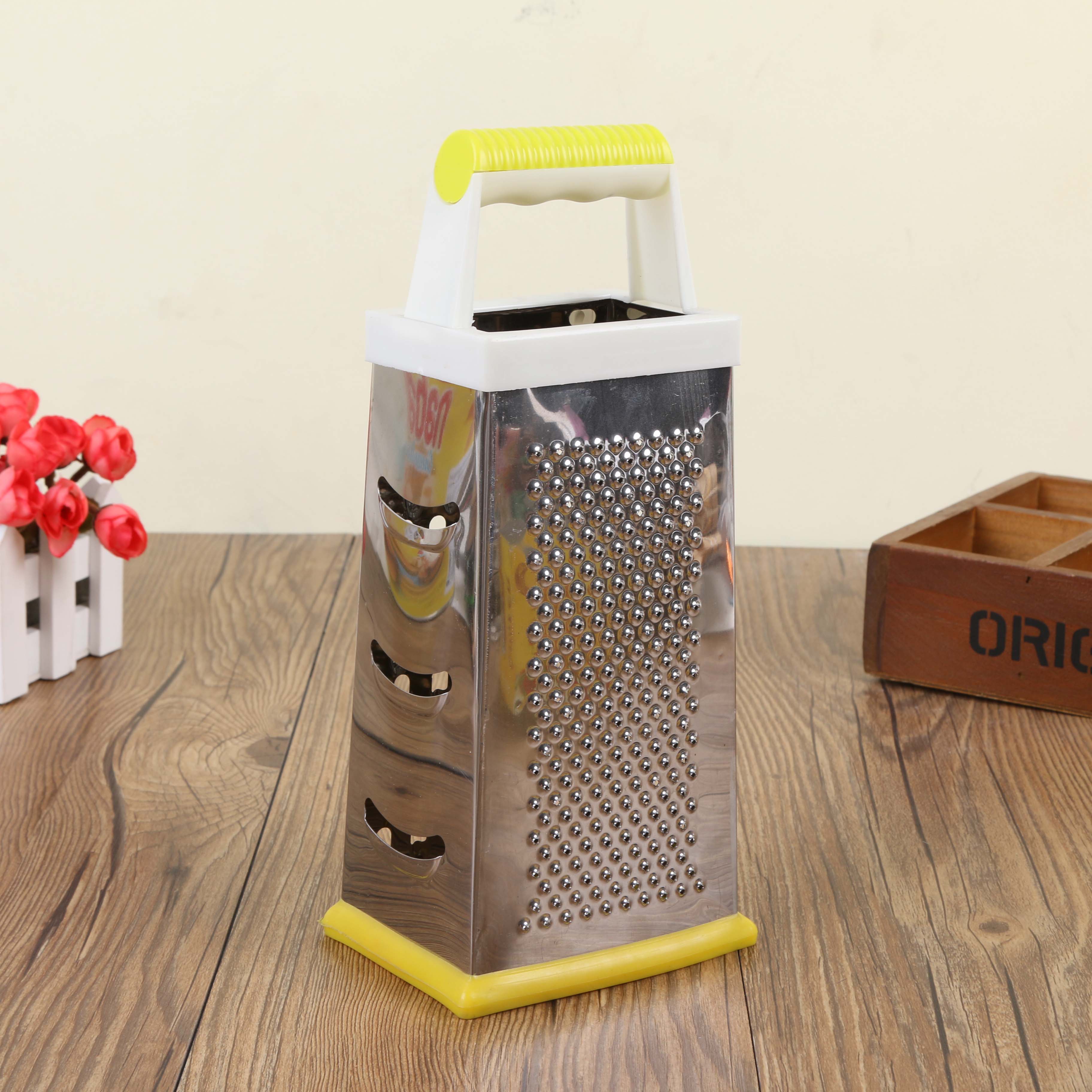 Stainless steel bubble scraper, grater, four-sided grater, slicer, multi-functional peel scraper, fruit and vegetable grater Specification image
