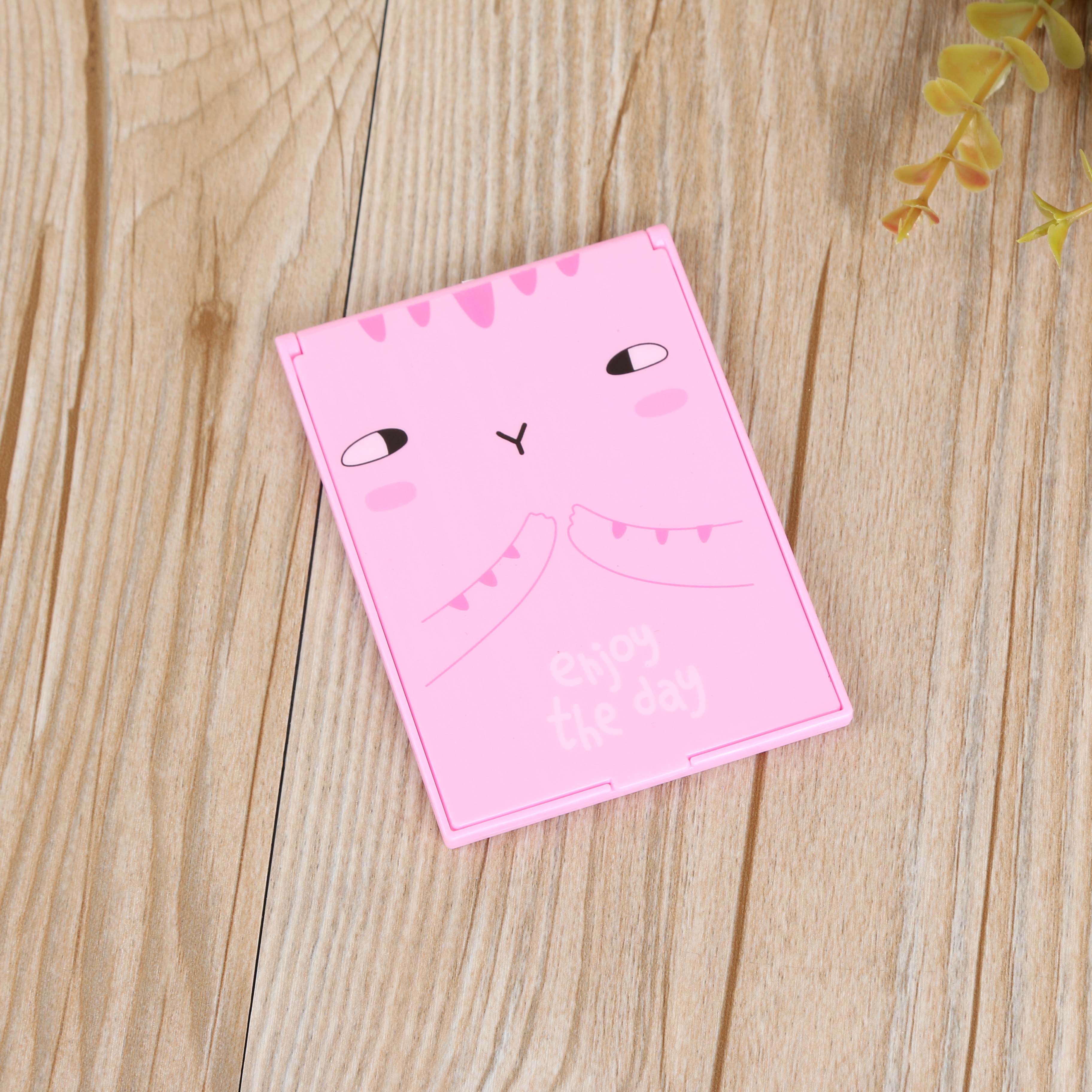 Cartoon Mirror Cartoon Student Makeup Mirror Folding Portable Folding Mirror Desk Vanity Mirror Specification drawing