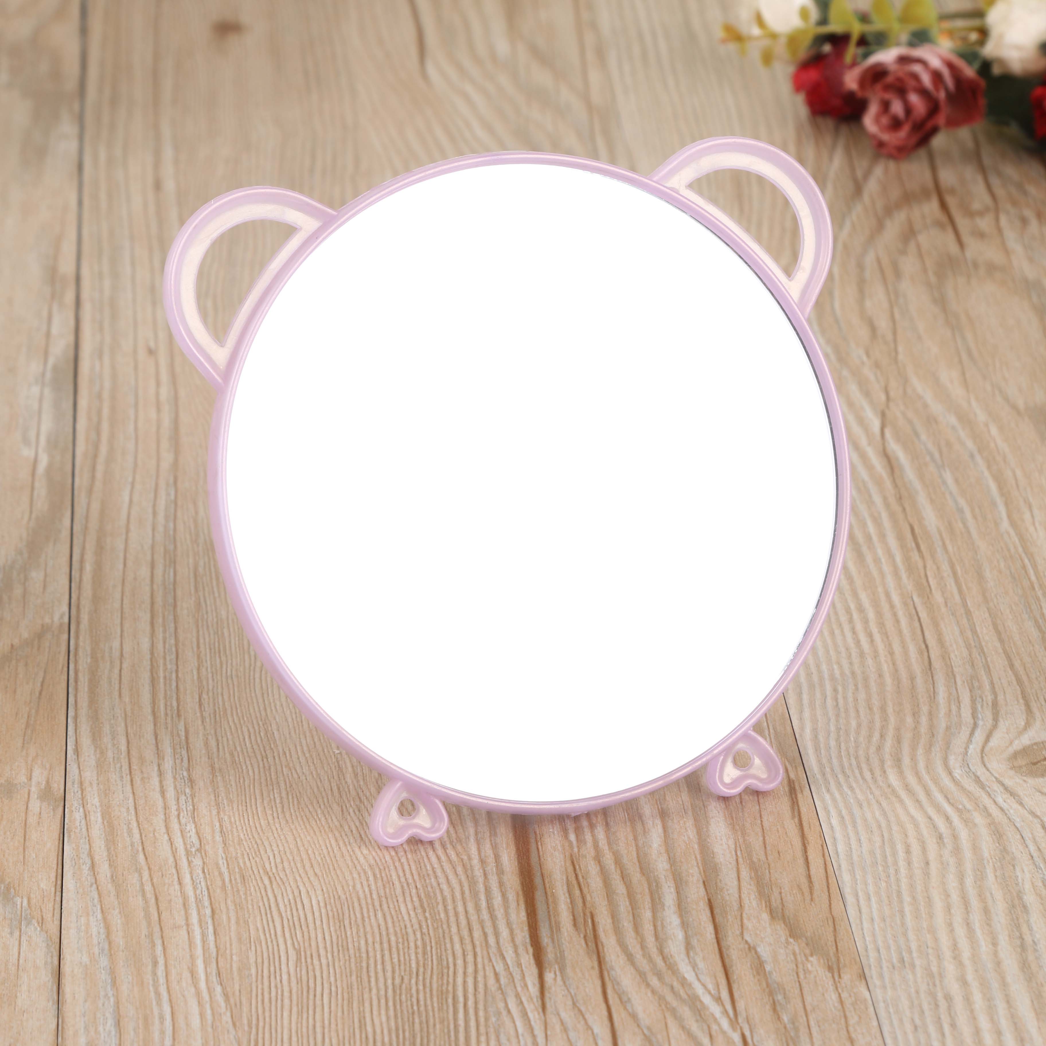 Cute Cat Head Makeup Mirror Portable Mirror Simple Princess Beauty Creative Desk Student Mirror