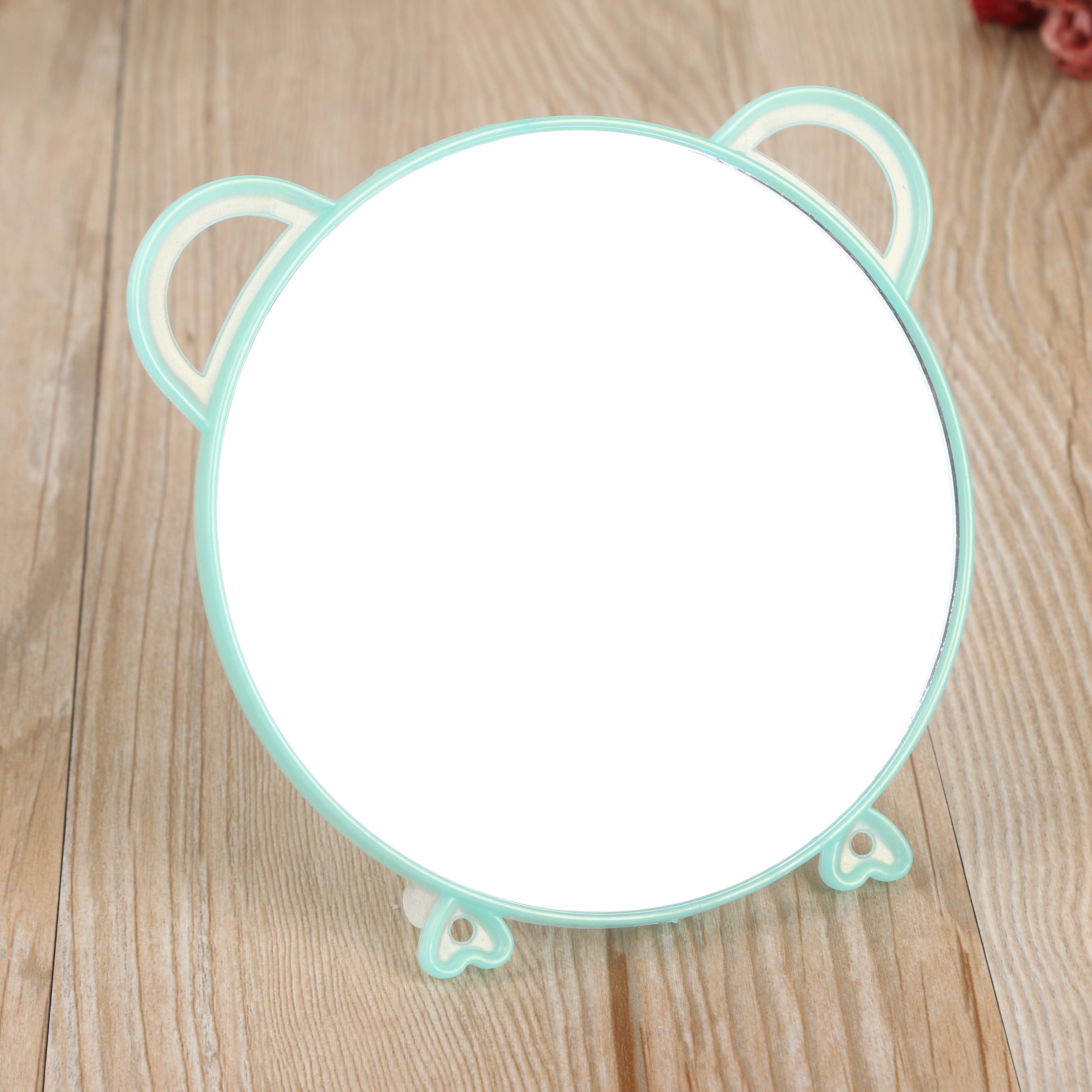 Cute Cat Head Makeup Mirror Portable Mirror Simple Princess Beauty Creative Desk Student Mirror details Picture