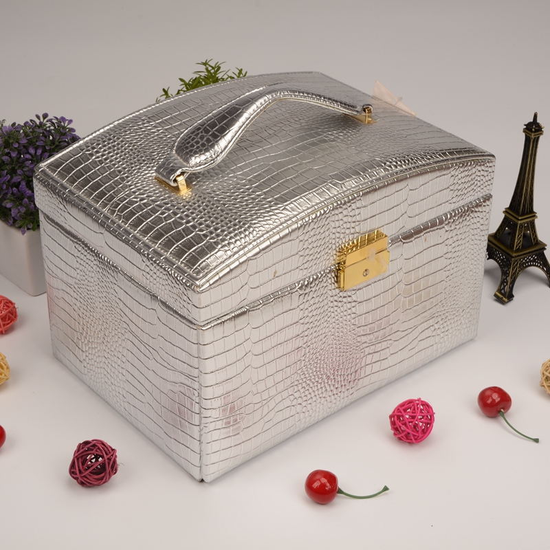 Guanyu crocodile grain multi-layer jewelry box Jewelry box gifts high-end jewelry box women
