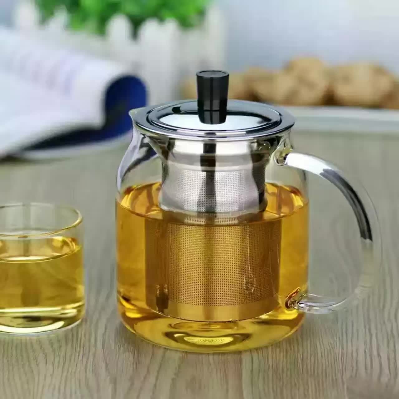 明火玻璃茶壶