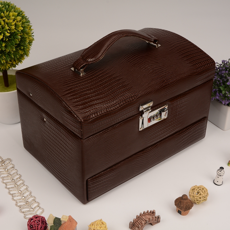Guanyu jewelry box PU Leather European style small jewelry box with lock wedding gift birthday gift upscale