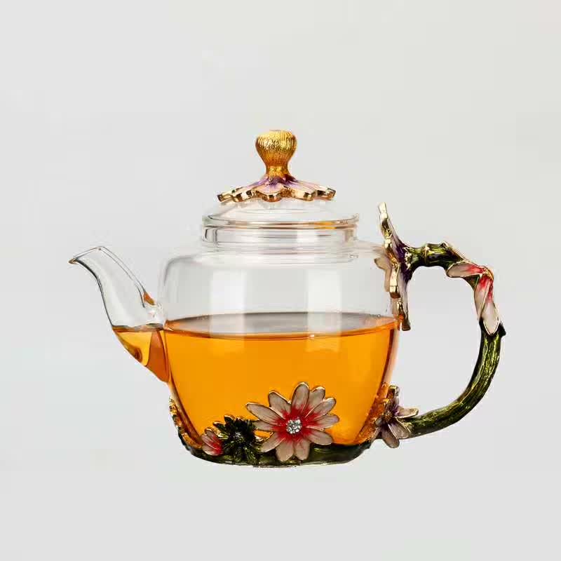 Glass Teapot With Open Flame, Specification drawing