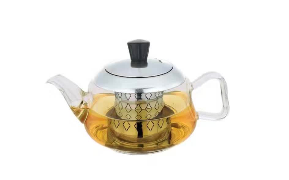 Glass Teapot With Open Flame Application Scenario