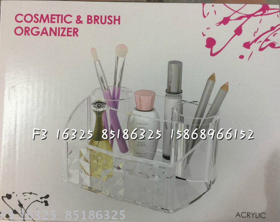 亚克力 化妆盒 钻面收纳盒 化妆盒亚克力细节图