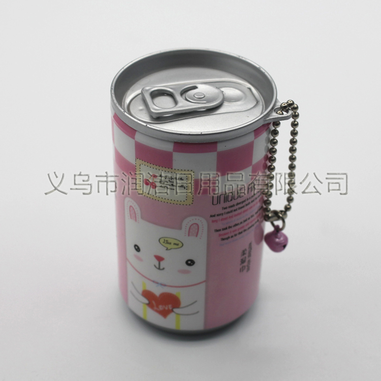外贸卡通熊罐装可乐桶便携车载湿巾30PCS