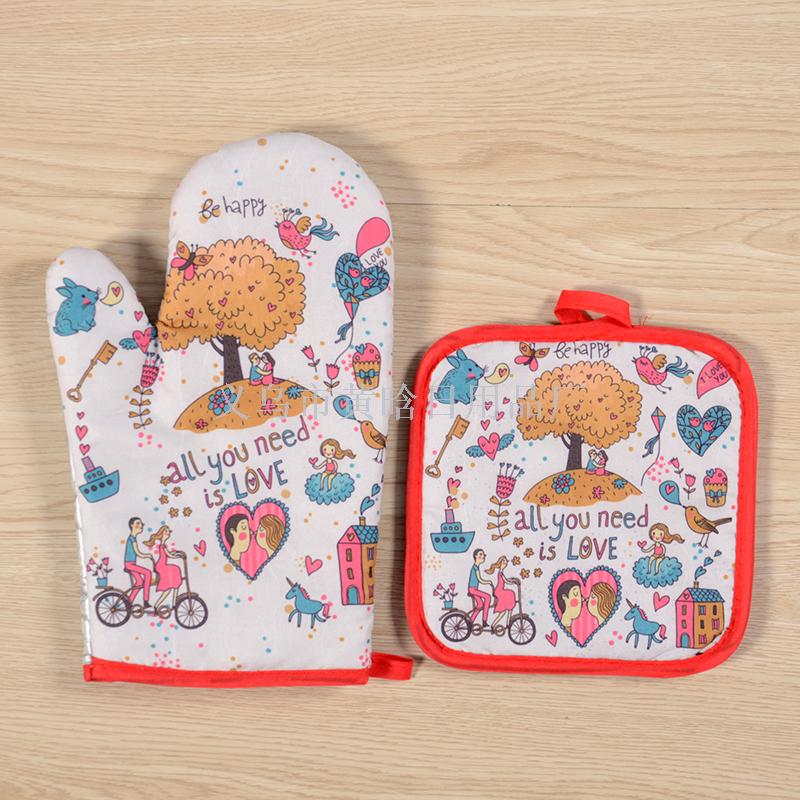 [LOVELY HOME] [hold ja] guantes aislantes día de san valentín guantes aislantes microondas guantes anticalientes details Picture