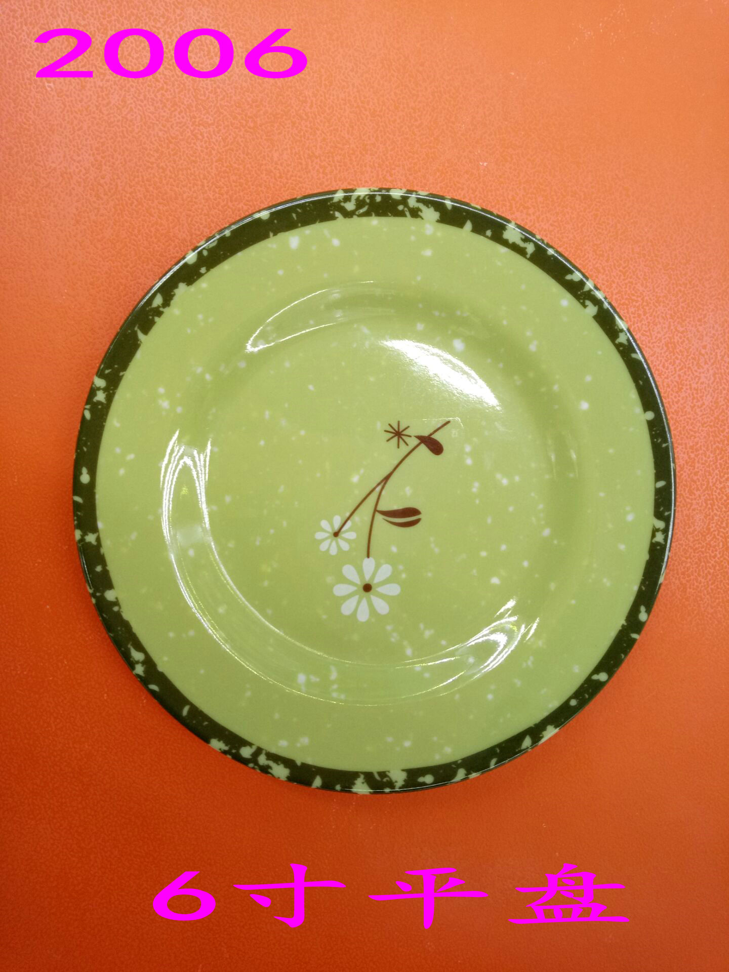 Melamine 6-inch flat plate 2006