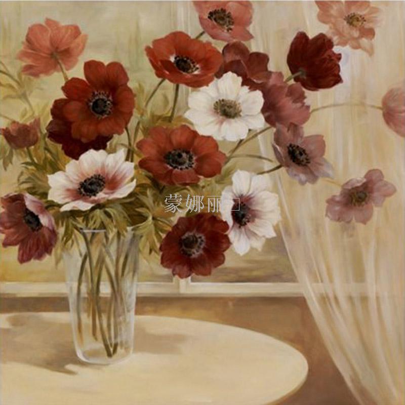 十字绣外贸满绣欧式人物风景花卉卡通精准印花