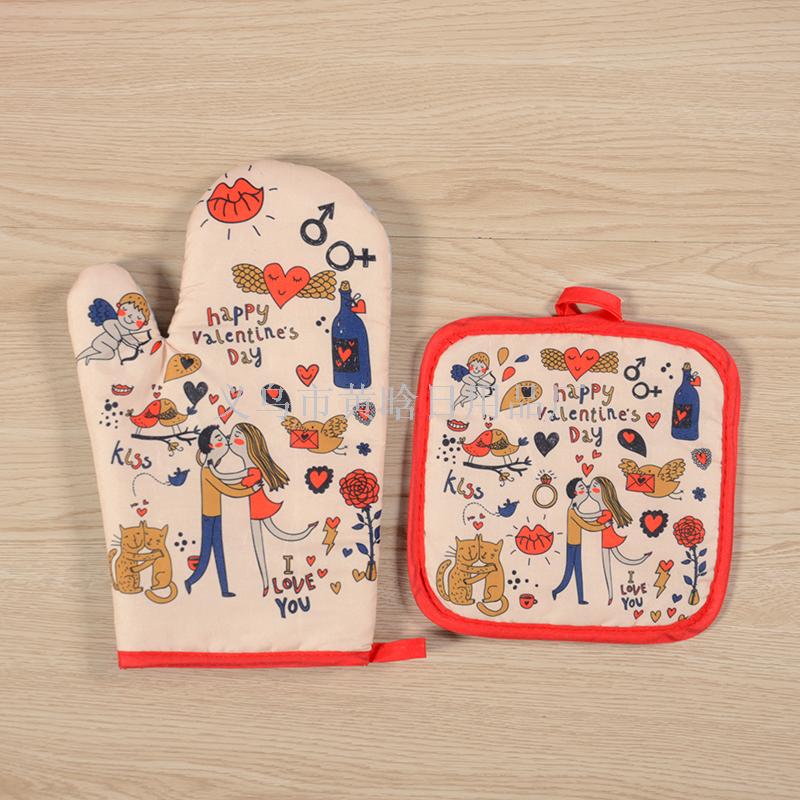 【LOVELY HOME】 Thermally Insulated gloves Valentine's Day thermally insulated gloves Microwave gloves Thermally insulated gloves Microwave gloves thermally insulated gloves