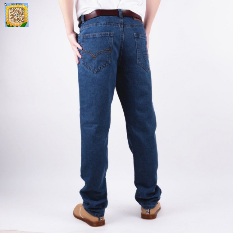 2017 new men's straight-leg jeans, classic workwear jeans details Picture