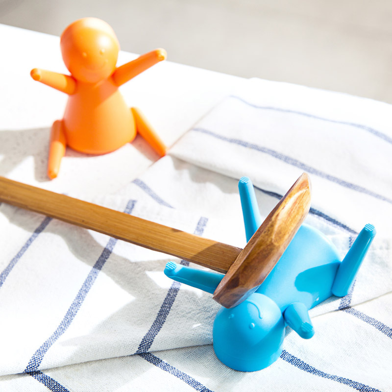 新款创意笑脸小人锅盖架锅盖撑筷子架饭勺架汤勺架