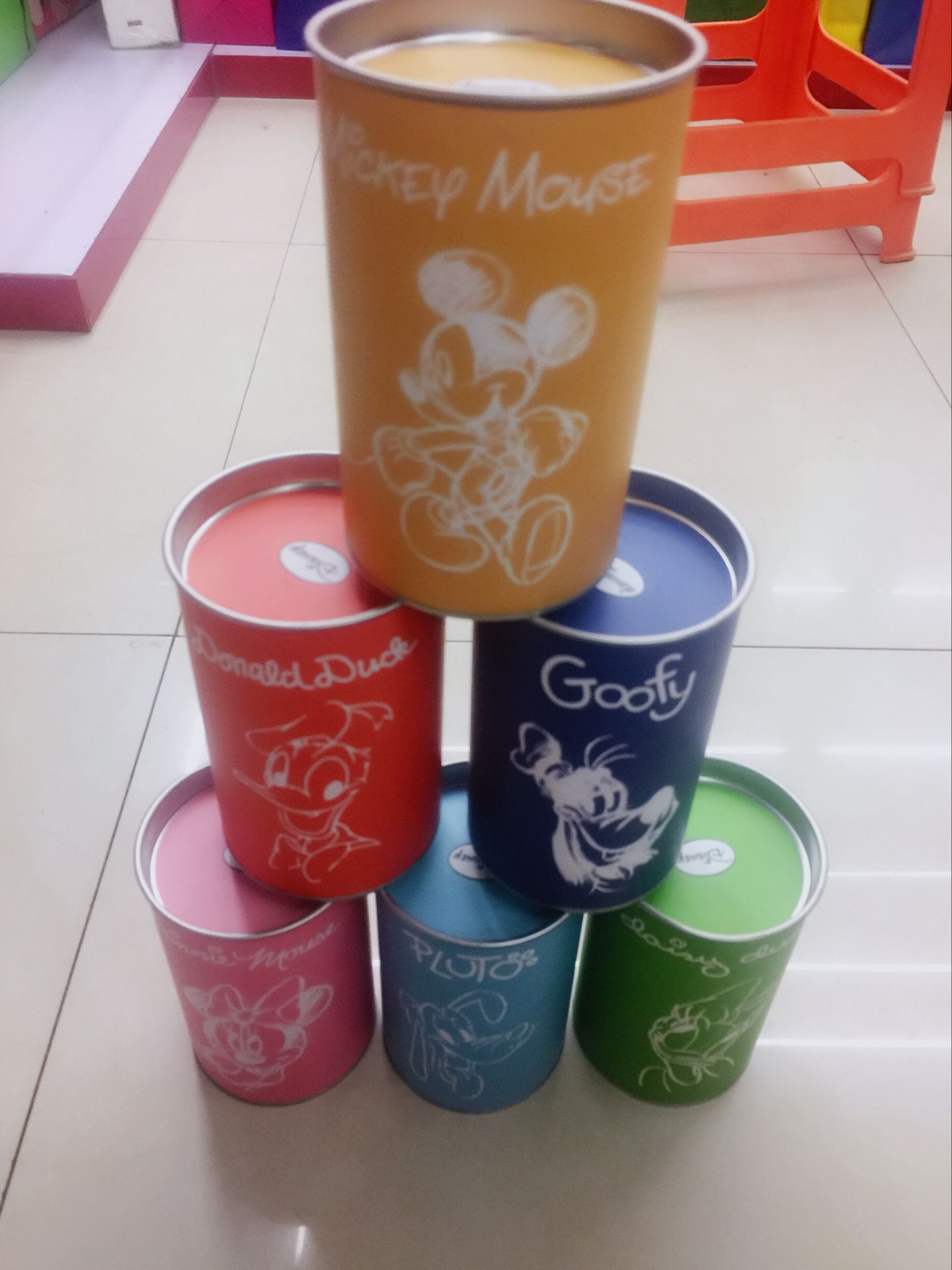 铁盖纸筒纸管卡通包装