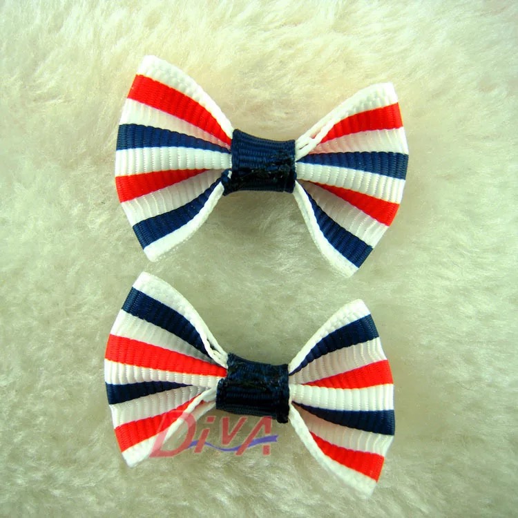 Manufacturers Wholesale Ribbon Bow Accessories Accessories Headdress Accessories Rowan Ribbon Striped Bow Tie Specification drawing