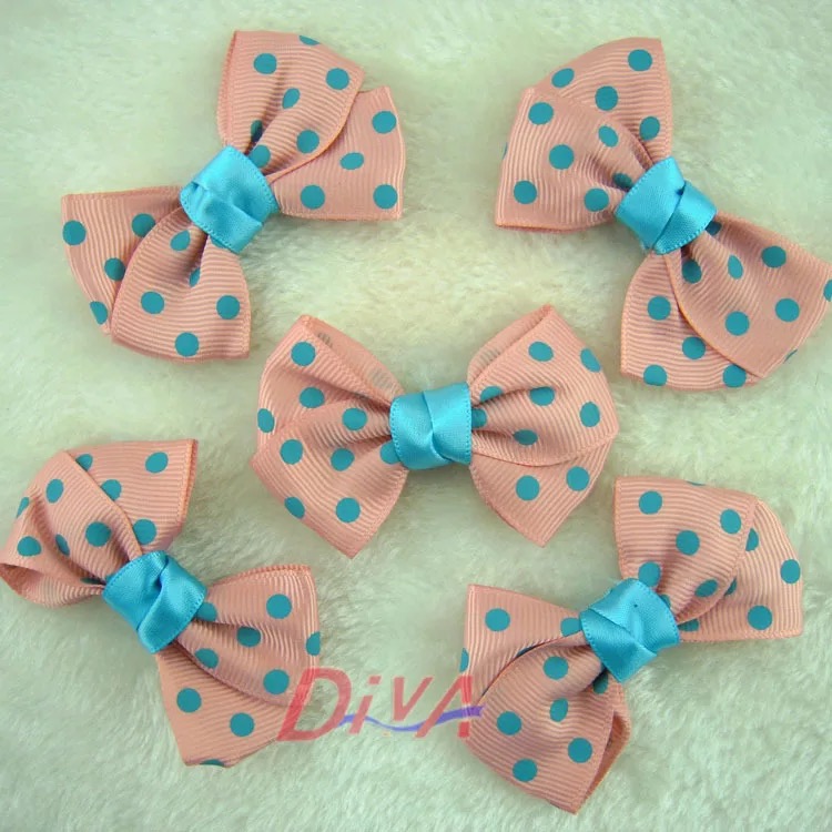 Wholesale ribbon bow headwear, children's accessories, printed ribbed lead knots from the manufacturer