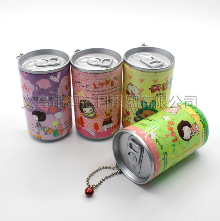 外贸卡通娃娃罐装可乐桶便携车载湿巾30PCS