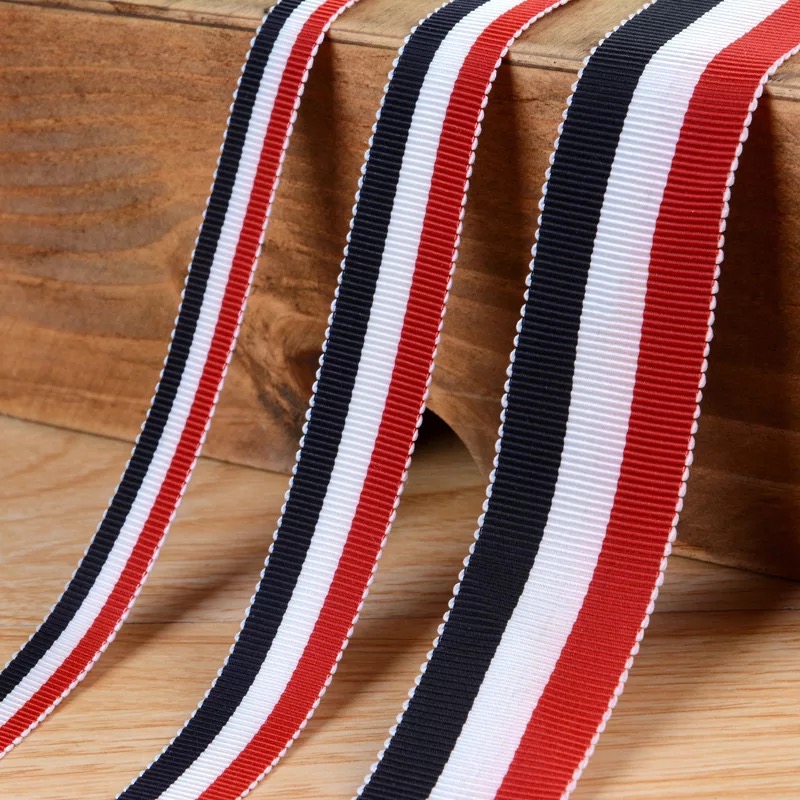 Polyester Rib Hat Band Direct Yarn-Dyed Band Intercolored Ribbon Thread Band