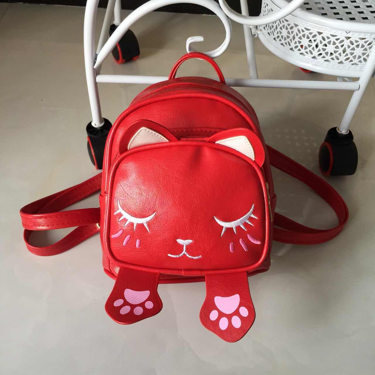 PU cat backpack, parent-child bag, children's bag, cartoon bag, girl bag Specification image