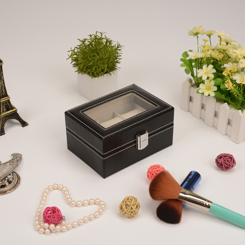 Guanyu pure color PU watch box full skylight watch box manufacturer direct sale