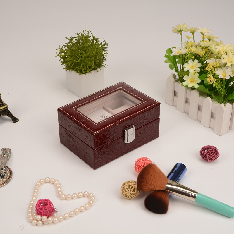 Guanyu full PU watch box full skylight watch ring storage display box factory spot