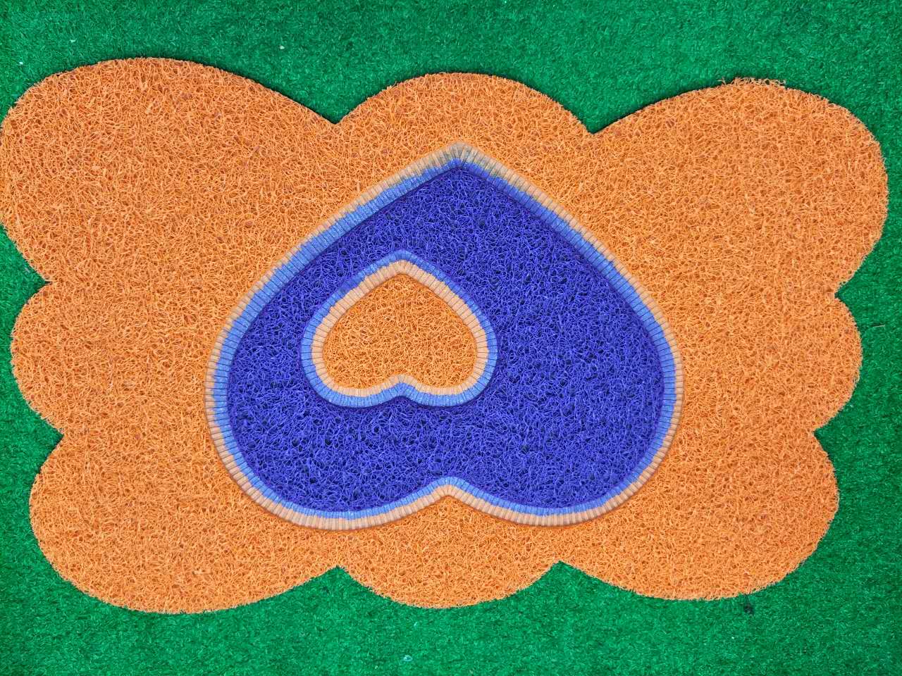 4060 Two-color puzzle brushed floor mat
