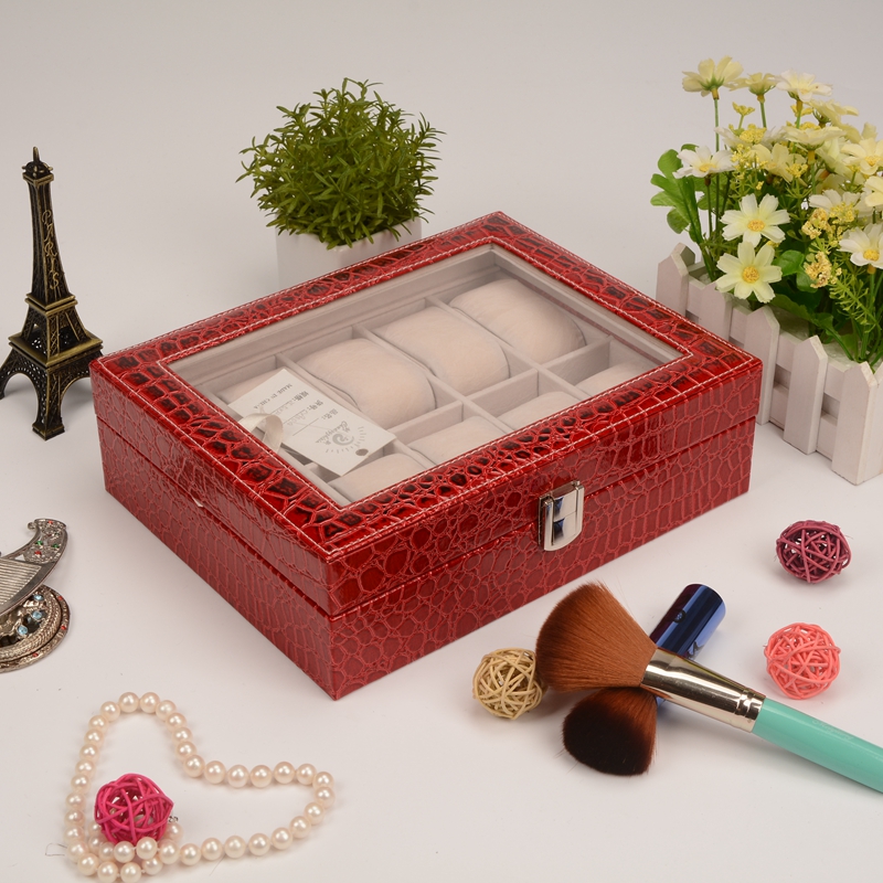 Guanyu full PU watch box full sunroof 10 seat watch display box manufacturer direct sale