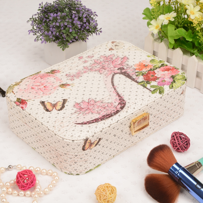 Guanyu new large tower series printed jewelry box square jewelry box