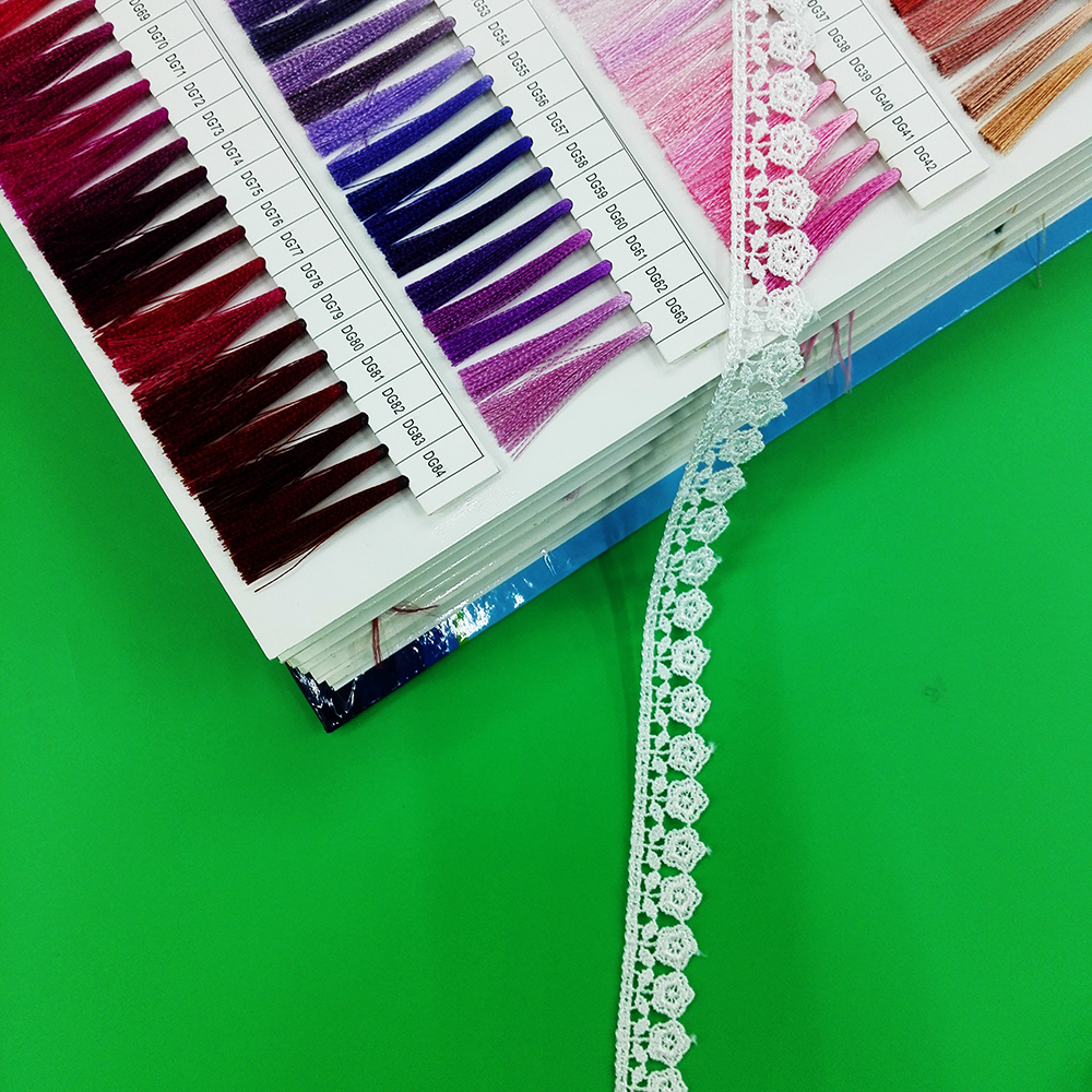 Lace clothing accessories: lace, polyester thread, barcode lace, water-soluble embroidery, DIY by hand, samples available for customization Specification image