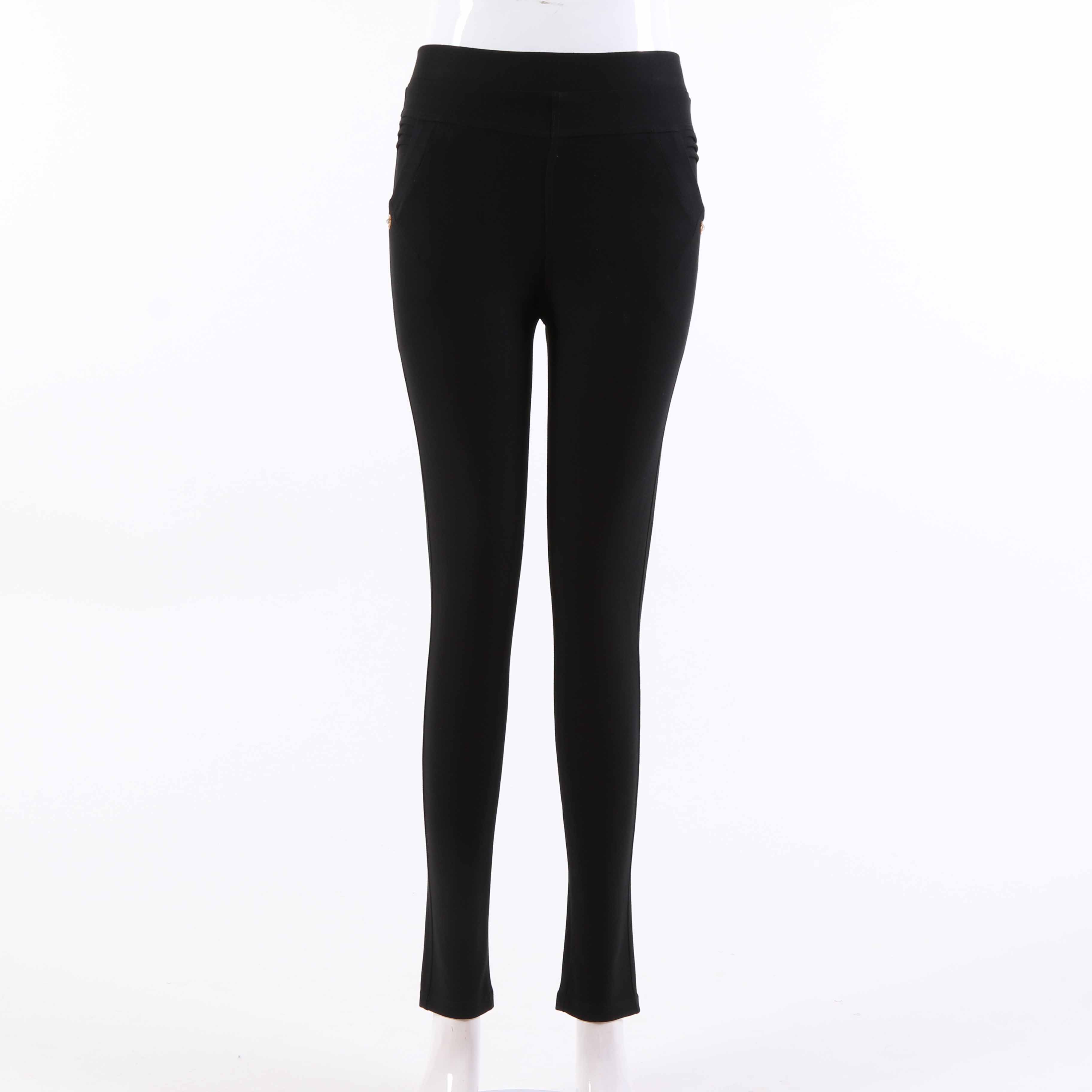 Broom-cotton Roman slim trousers for women with black small leg trousers 976 thumbnail