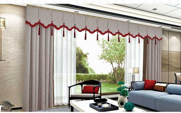 【 Haina 】 New Chinese-style bamboo Shadow and Clear breeze Spliced cotton and Linen semi-shaded Finished Custom-made product details Picture