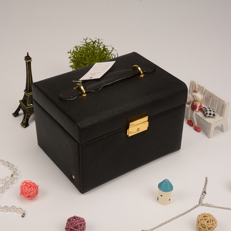 Guanyu Litchi grain portable storage box multi-function large capacity jewelry box professional customization