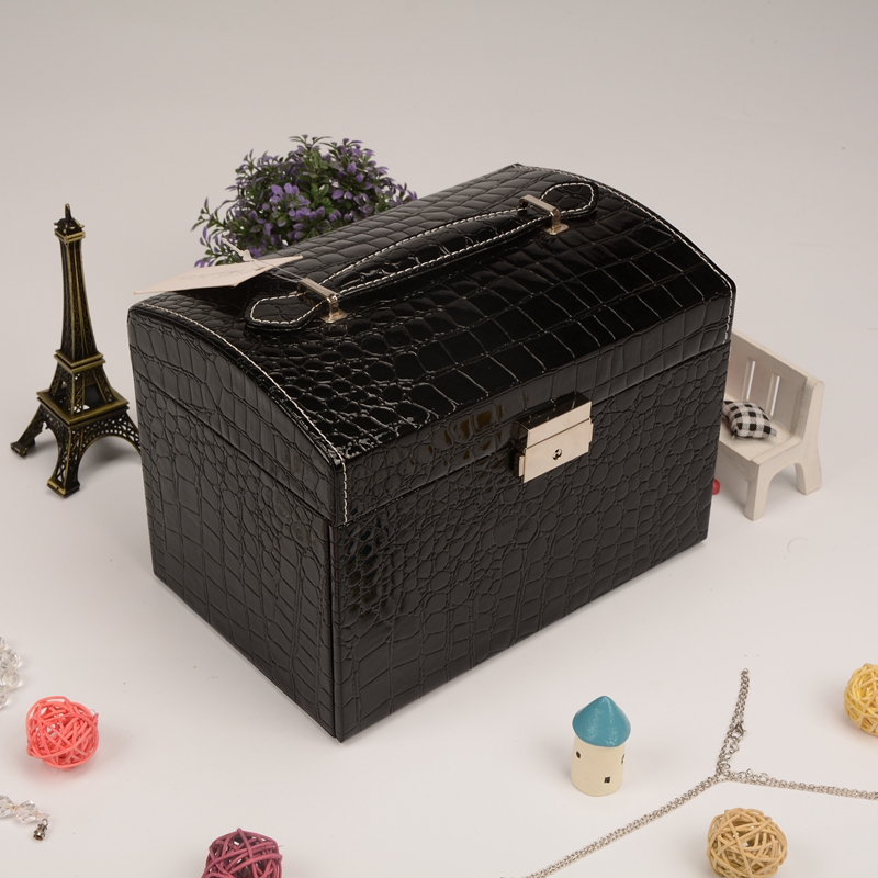 Guanyu portable jewelry box with mirror multi-function jewelry box professional customized jewelry box makeup box