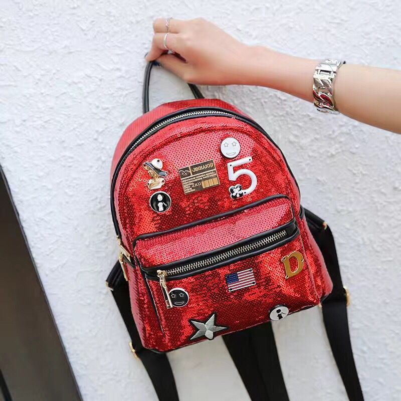 Sequined hardware accessories backpack, parent-child bag, children's bag, student cartoon bag, creative bag Specification image