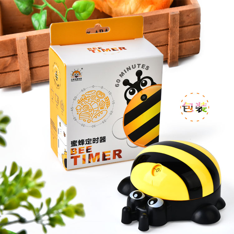 创意可爱卡通厨房机械计时器蜜蜂小动物定时器儿童学生时间定时器