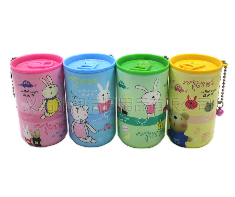 Cute rabbit cartoon rabbit canned cola small bucket wet wipes 30PCS details Picture