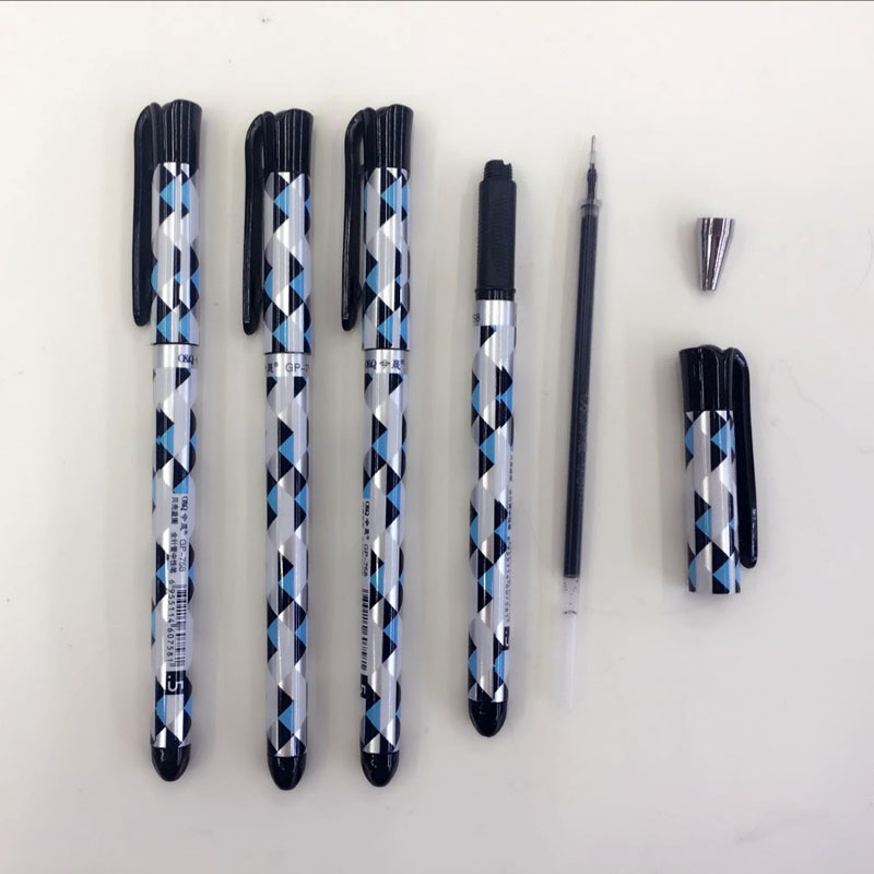 Silver-white shell signature office pen tip gel pen 0.5mm 758 details Picture