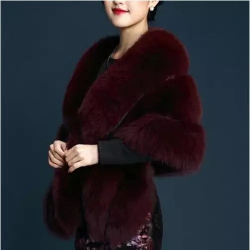 Autumn And Winter New Imitation Fox Fur Shawl Wedding Cloak Dress Imitation Fur Cloak Coat Application Scenario