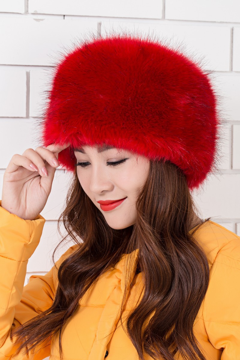 Autumn And Winter Fur Hat Imitation Fox Fur Round Flat Top Imitation Fur Thick Warm Application Scenario