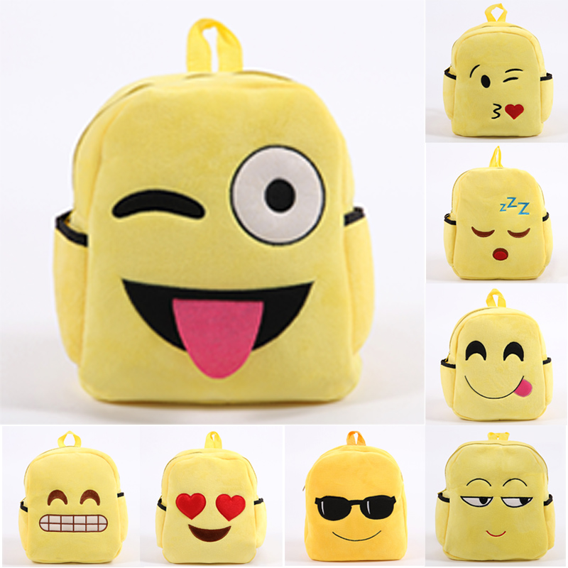 QQ expression plush backpack cartoon backpack smiley face pattern EMOJI thumbnail