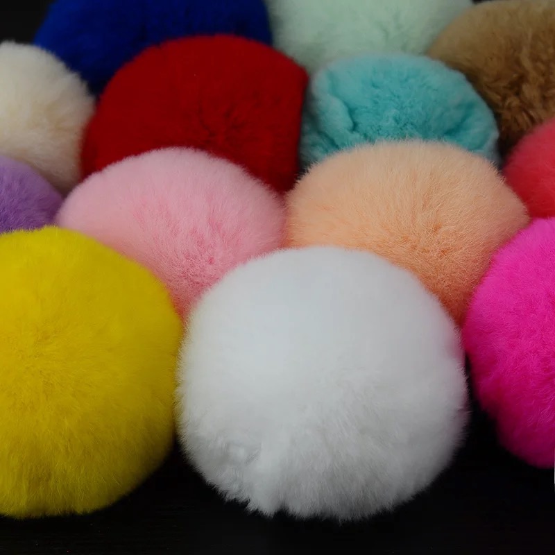 Rex Rabbit Fur Ball Bag Pendant Plush Keychain Doll Pendant Furry Ball Pendant Accessory Application Scenario