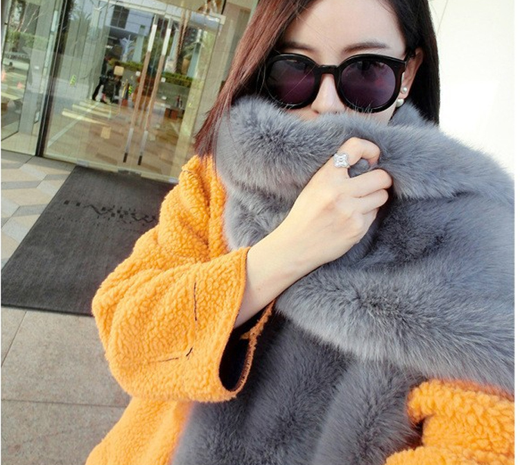 Autumn And Winter New Fox Hair Scarf Female Rex Rabbit Hair Bib Imitation Fur Cape