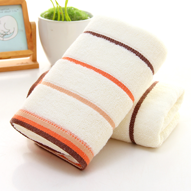 Customized wholesale of 32-ply color-striped pure cotton broken towels with logo, thickened labor protection supermarket details Picture